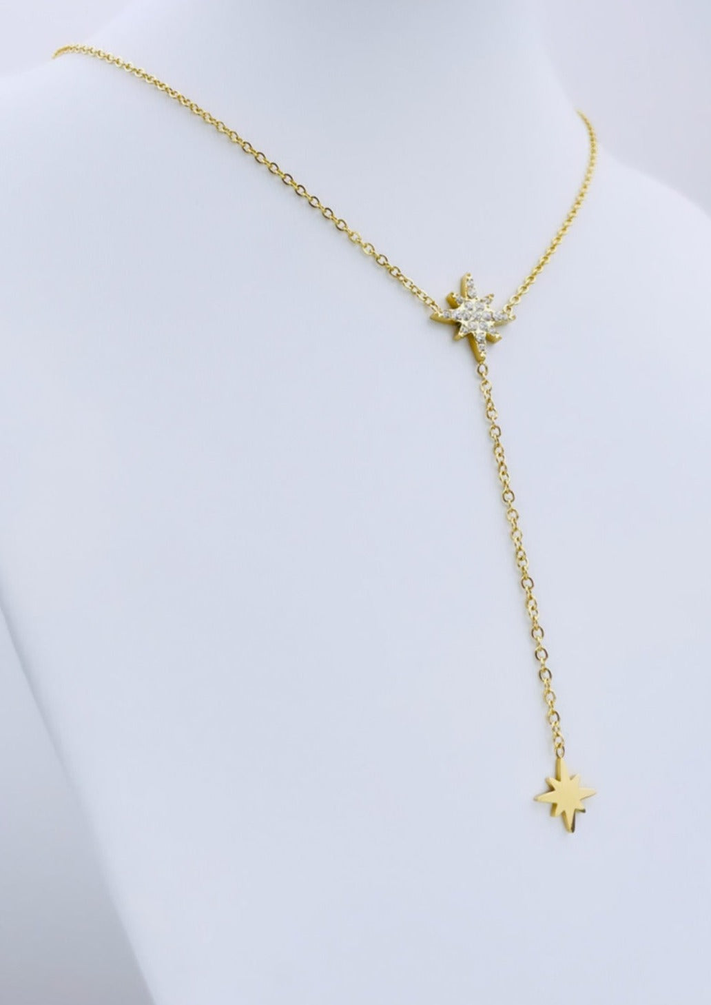 CELESTA - Collier suspendu avec étoiles et zirconias