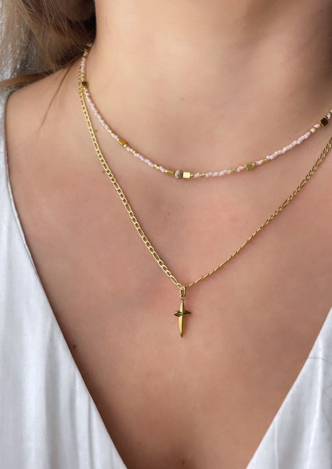 DOLI - Collier maille figaro et pendentif étoilé