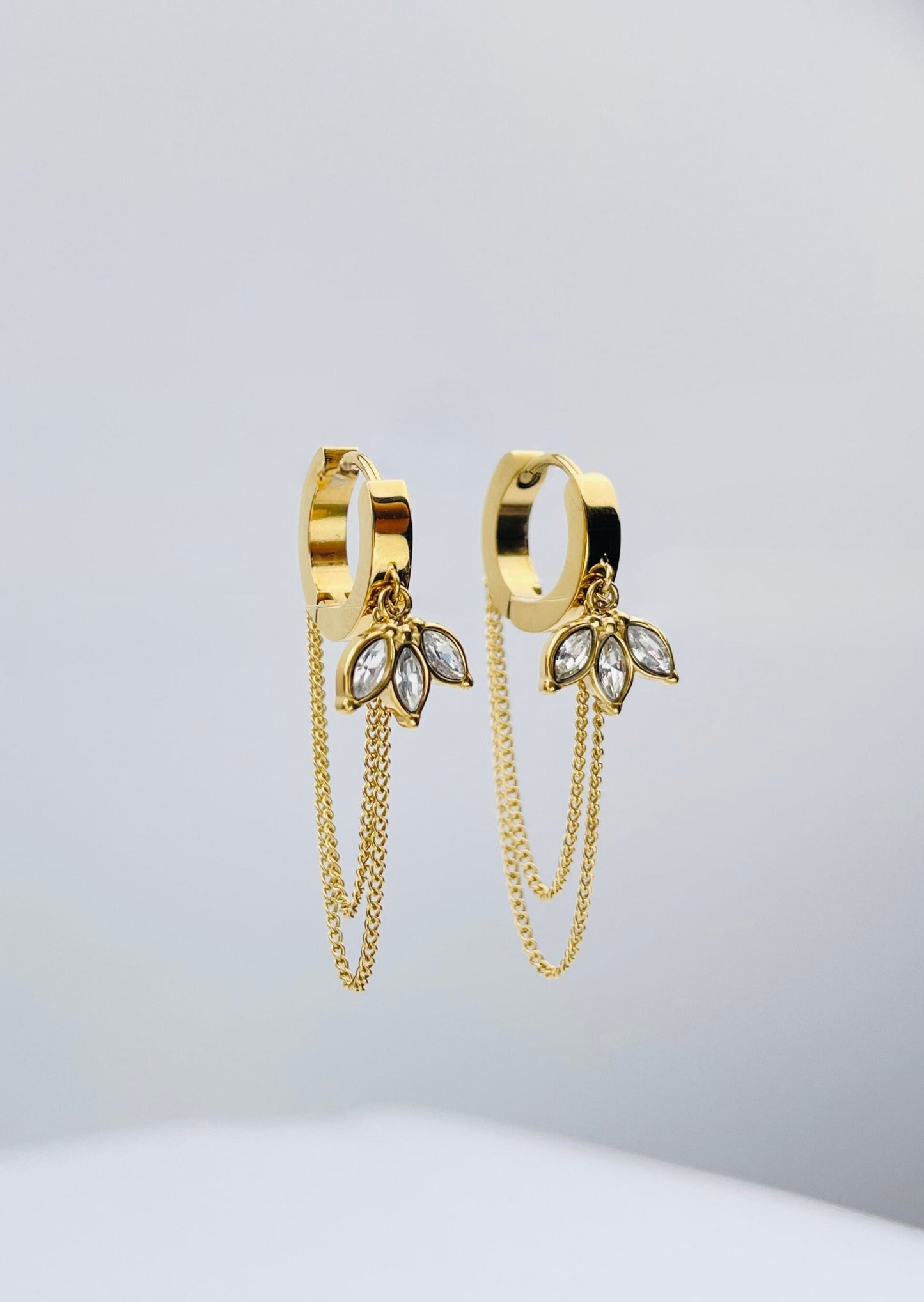 KIARA - Boucles d'oreilles type créoles et zirconias