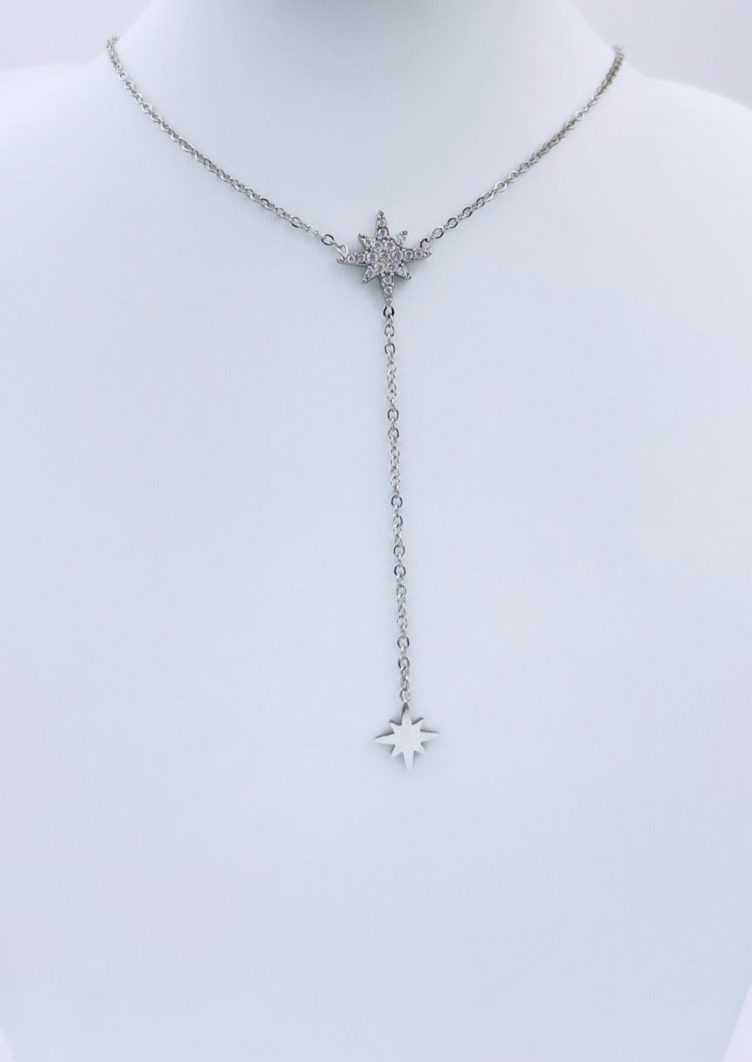 CELESTA - Collier suspendu avec étoiles et zirconias