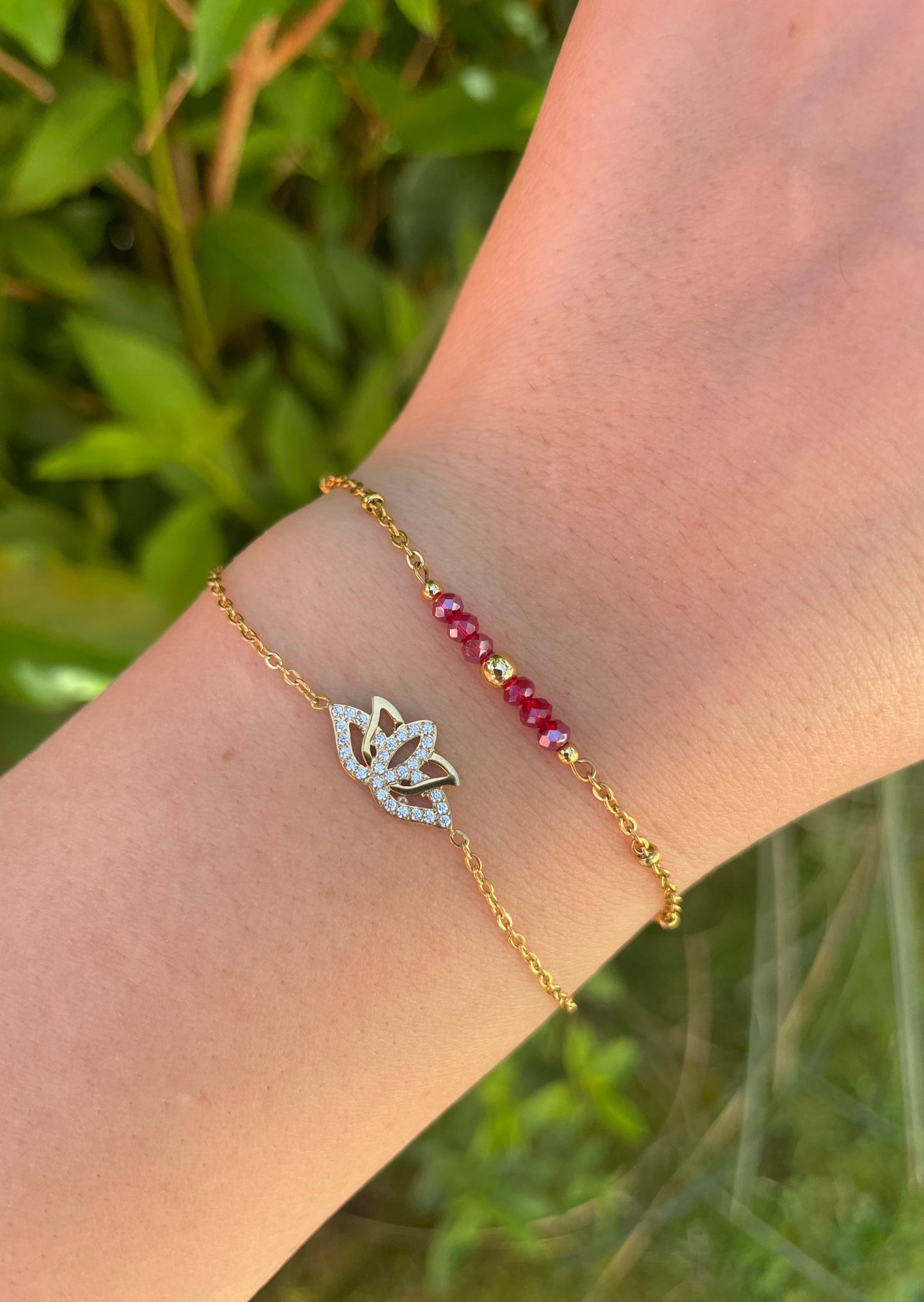 LOTUS – Armband Lotusblume und Zirkonia