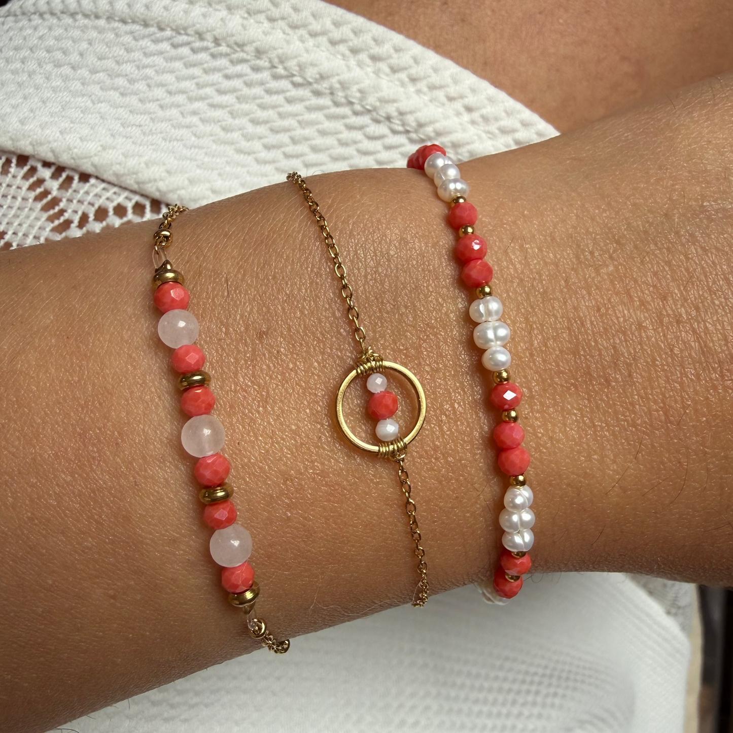 EVALIA - Bracelet perles d’eau douce et ses perles colorées