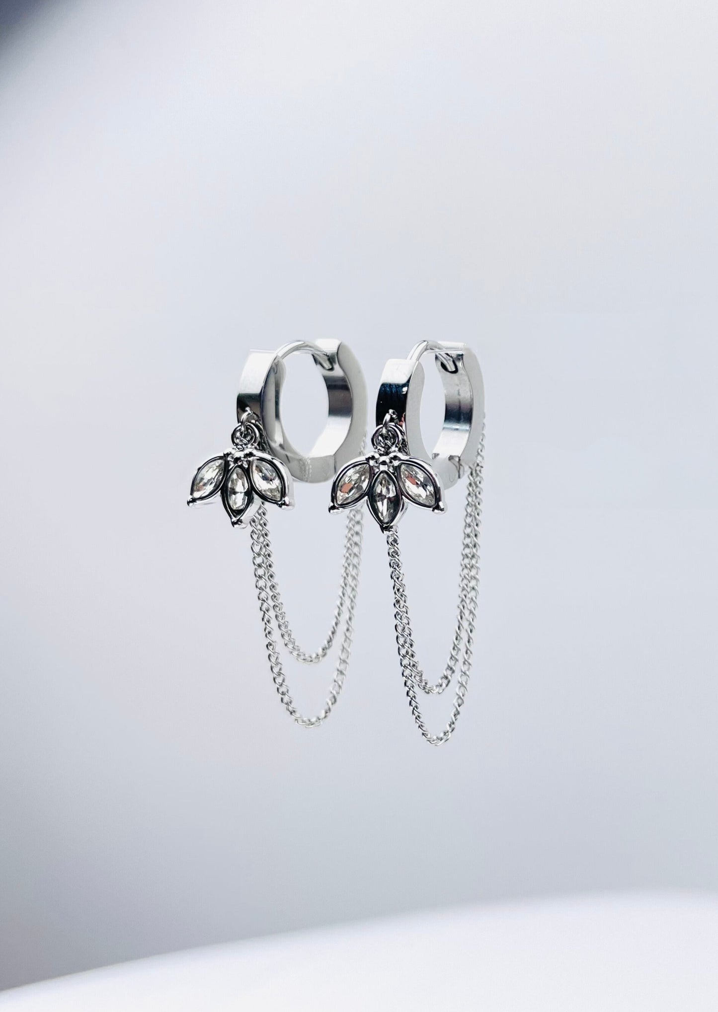 KIARA - Boucles d'oreilles type créoles et zirconias