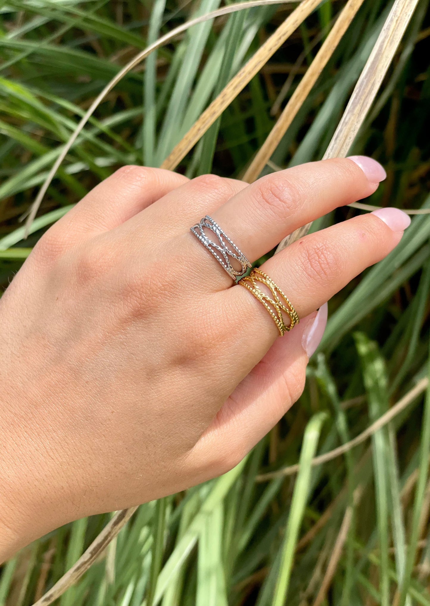 LANSANA - Bague aux formes géométriques