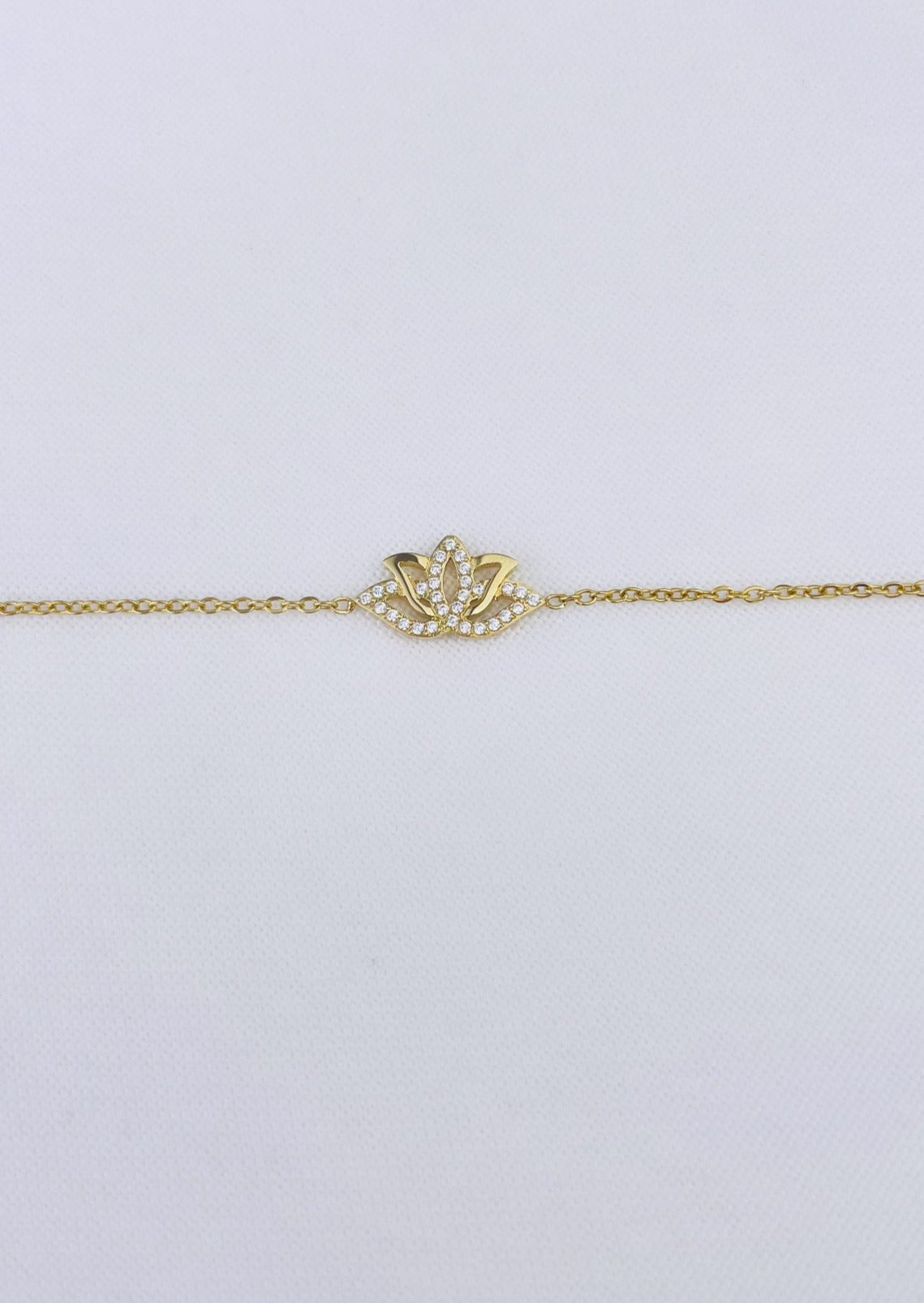 LOTUS - Lotus flower and zirconia bracelet (back soon!)