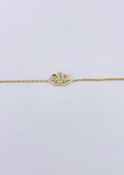 LOTUS - Lotus flower and zirconia bracelet (back soon!)