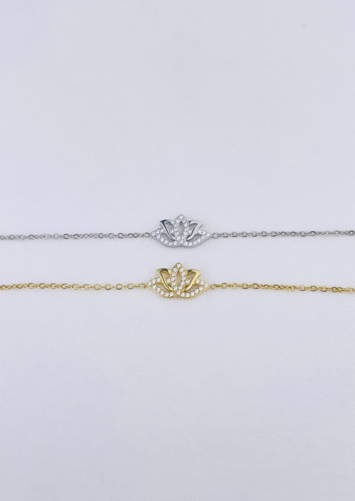 LOTUS - Lotus flower and zirconia bracelet (back soon!)