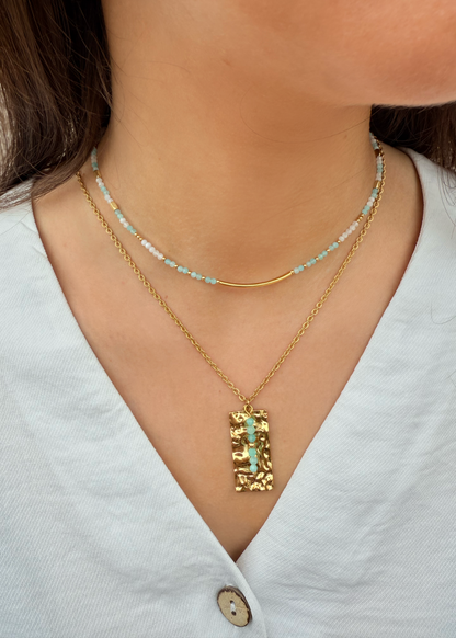 CLEYA - Necklace and natural stones
