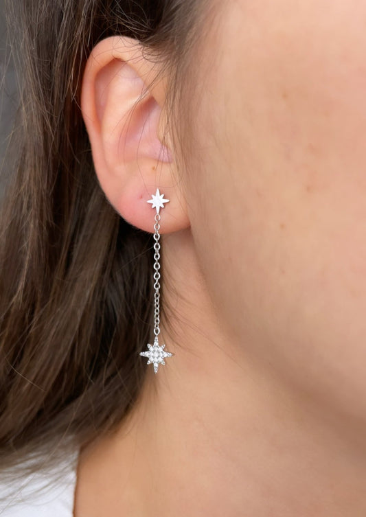 CELESTA - Boucles d'oreilles pendantes étoilées