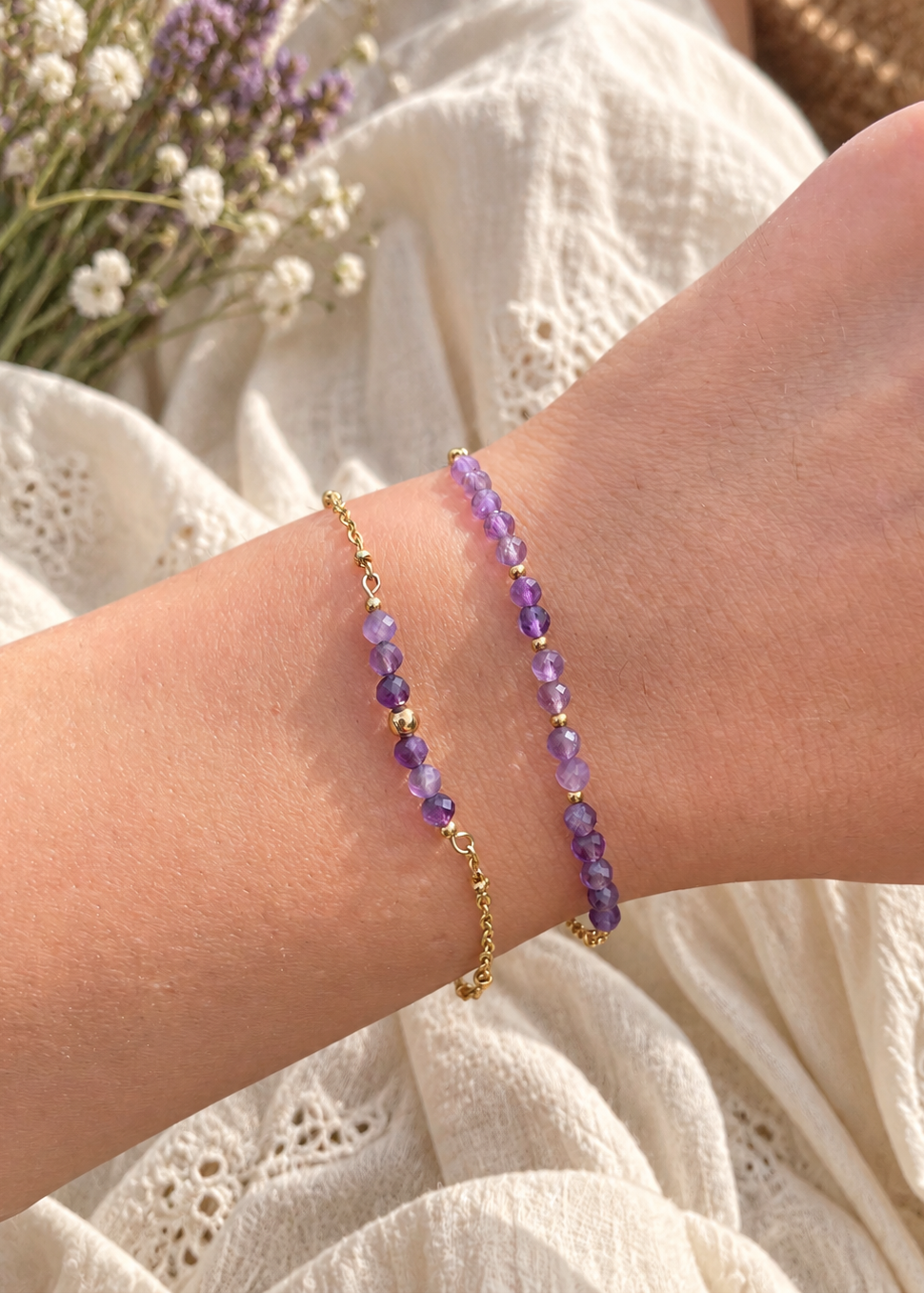 Bracelet Amethyste femme 