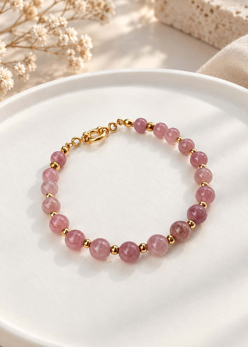 Bracelet Quartz rose femme 