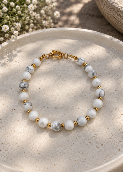 Bracelet femme tendance chic en Howlite