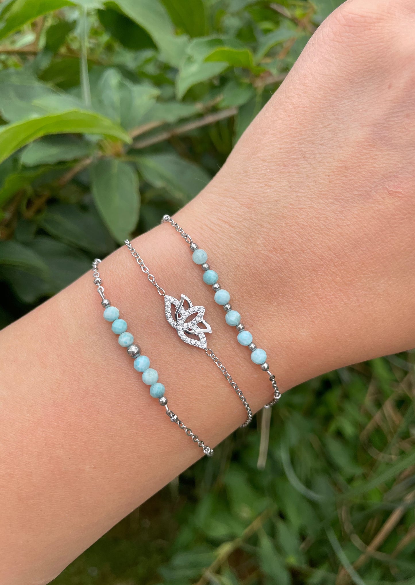 LOTUS – Armband Lotusblume und Zirkonia