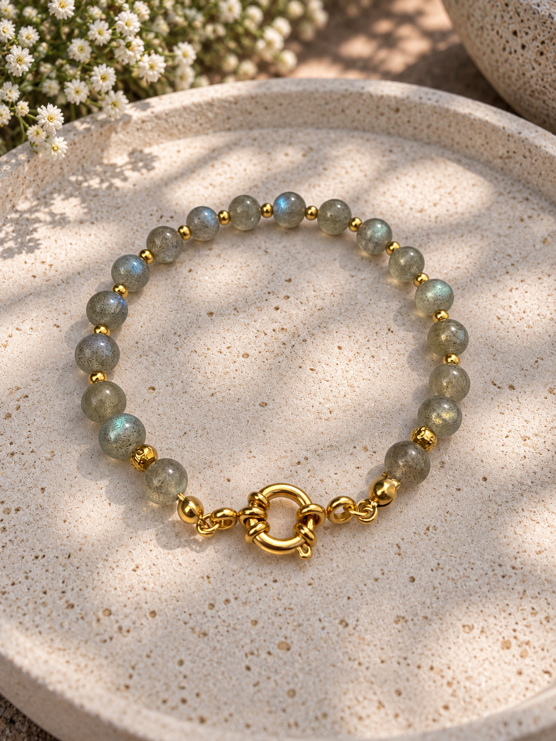 Bracelet pierre naturelle - Labradorite 
