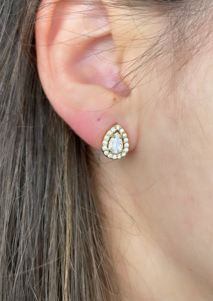 DROP - Boucles d'oreilles avec pierres ovales