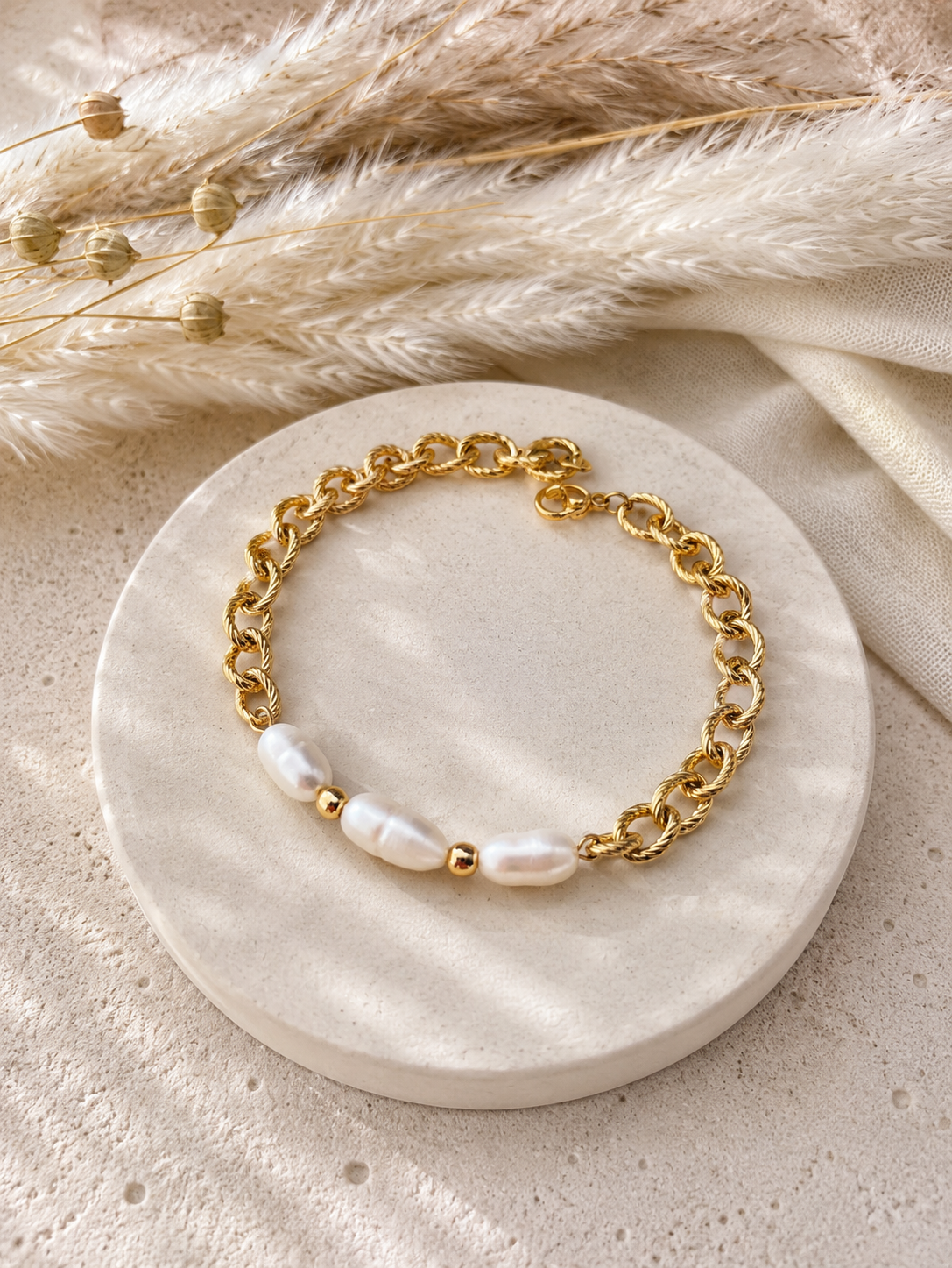 PEONIE - Bracelet et perles d'eau douce