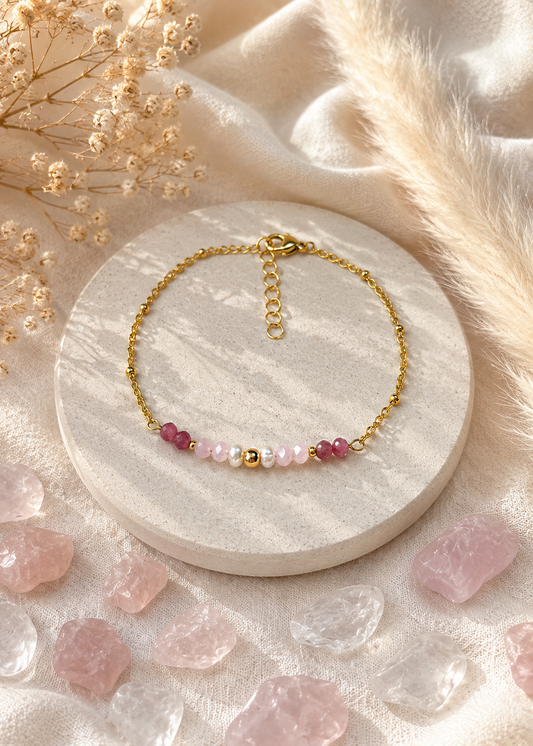 Bracelet NINON – Pierre naturelle et perles d’eau douce