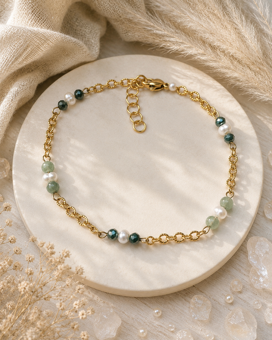MAYLINE - Bracelet perles d'eau douce et pierres fines