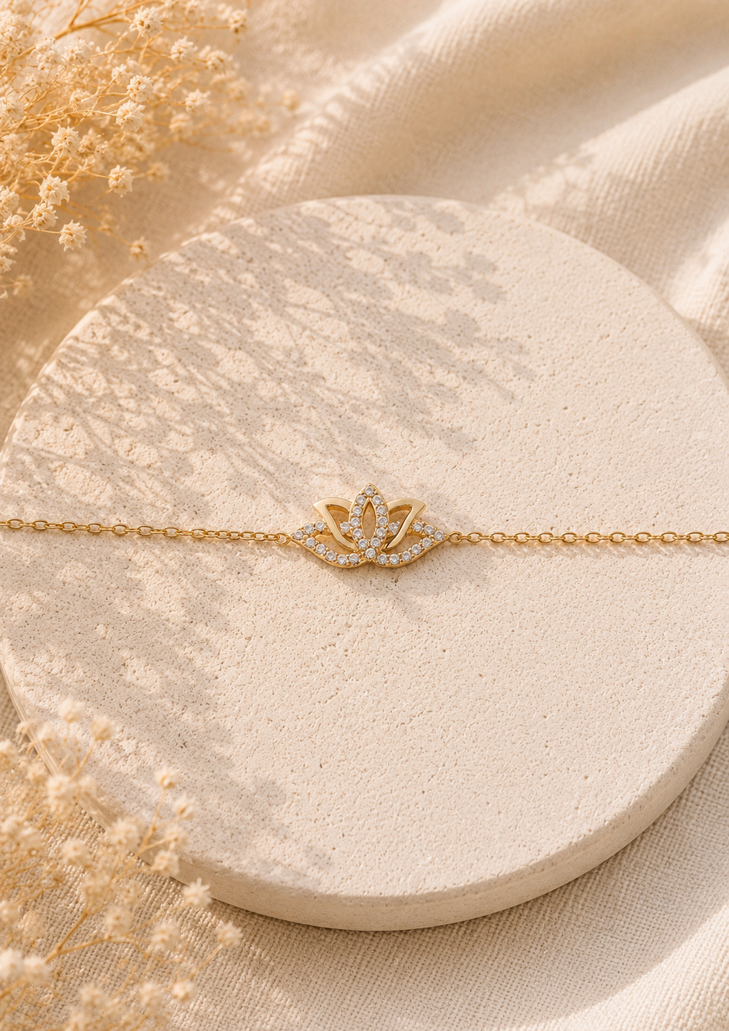 LOTUS – Armband Lotusblume und Zirkonia