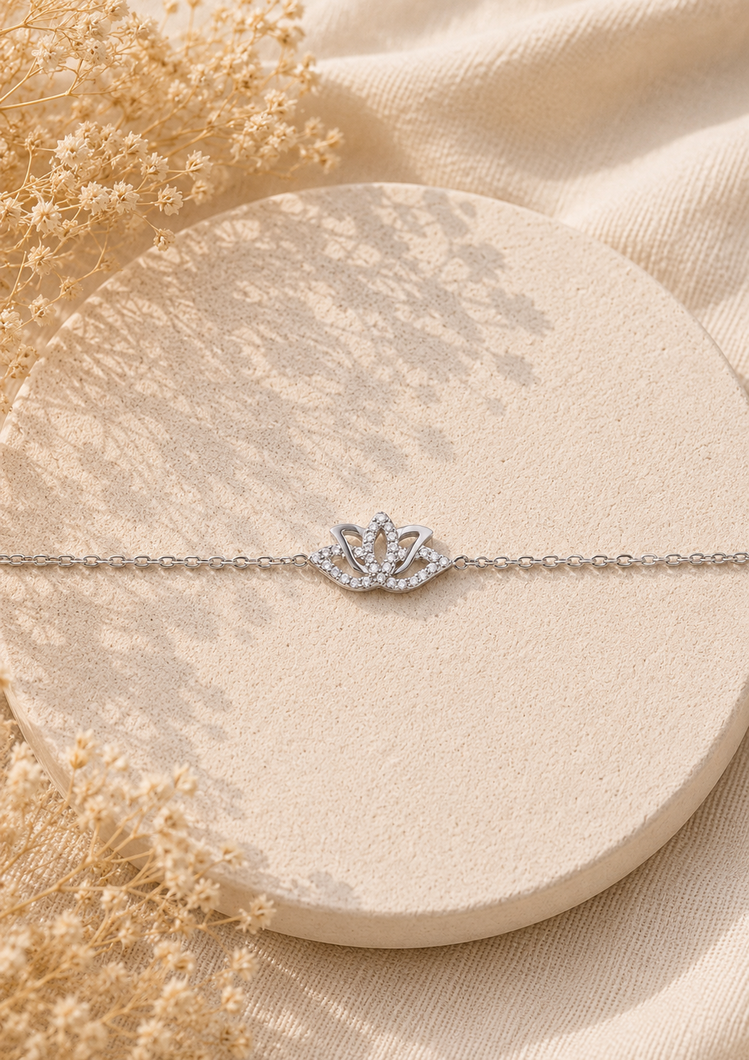 LOTUS – Armband Lotusblume und Zirkonia