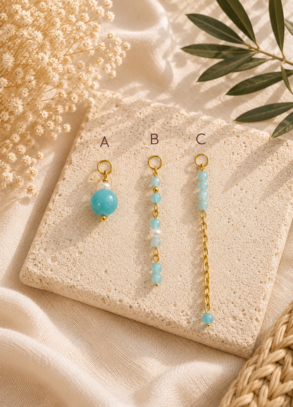 Breloques Amazonite (vendues à l’unité)