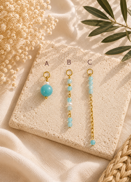 Breloques Amazonite (vendues à l’unité)
