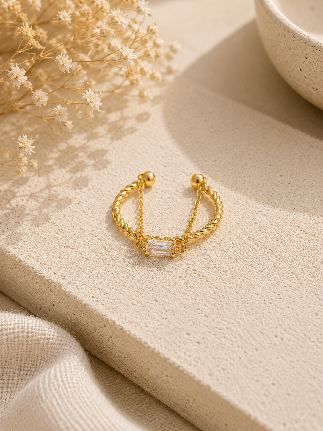 NOELIA - 2 row and crystal ring