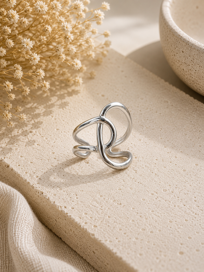 DOSS - Bague aux formes entrecroisées