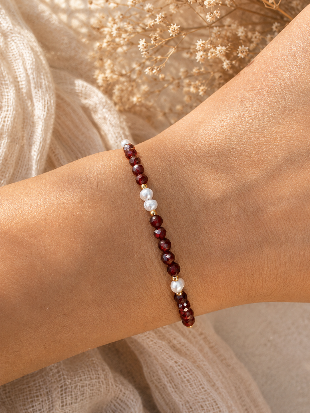 KATIA - Bracelet perles naturelles et perles d’eau douce