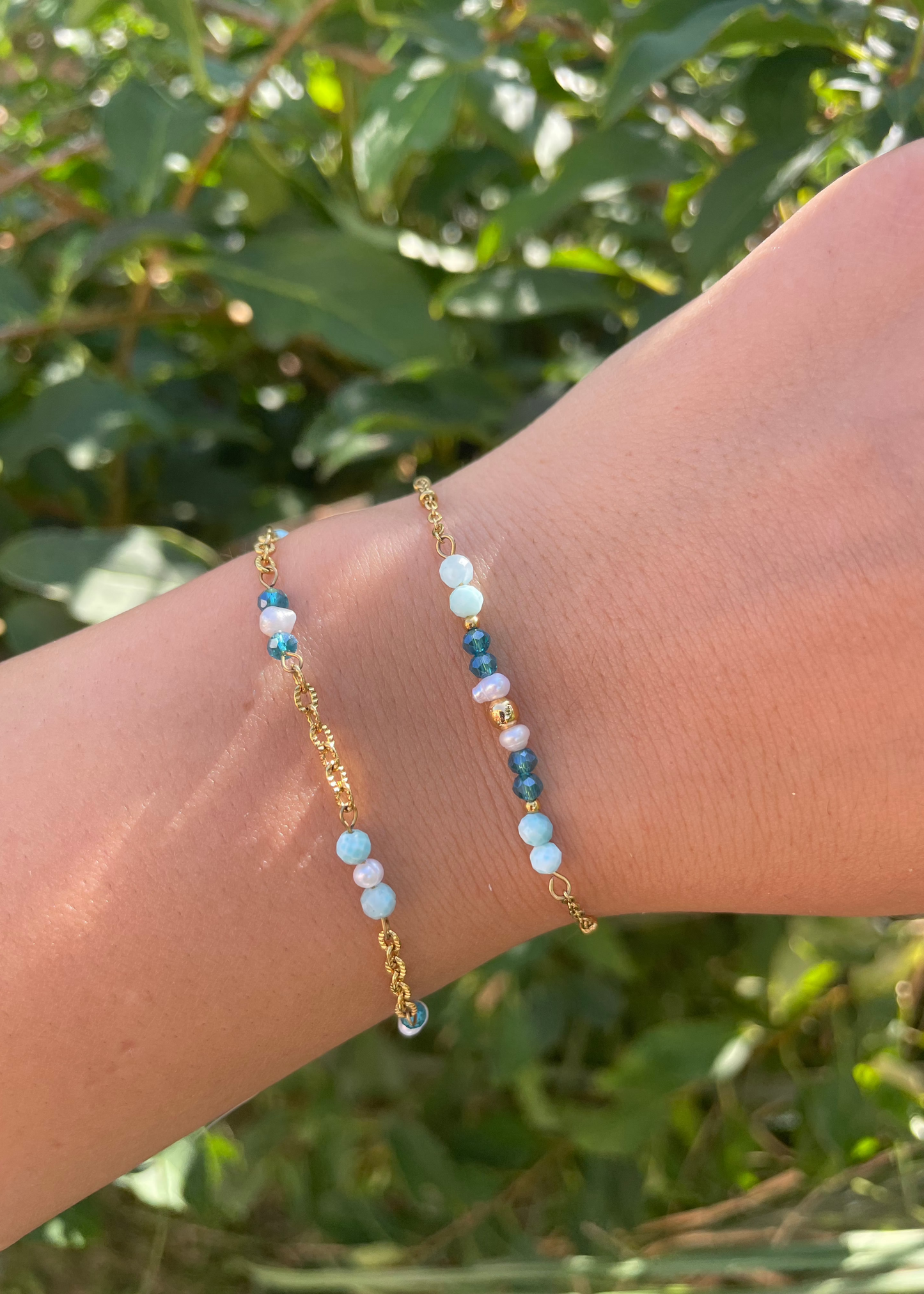 MAYLINE - Bracelet perles d'eau douce et pierres fines