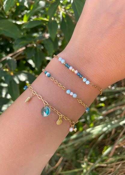 MAYLINE - Bracelet perles d'eau douce et pierres fines