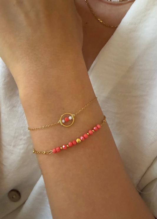 Bracelet LEA – Nacre et perles de couleur