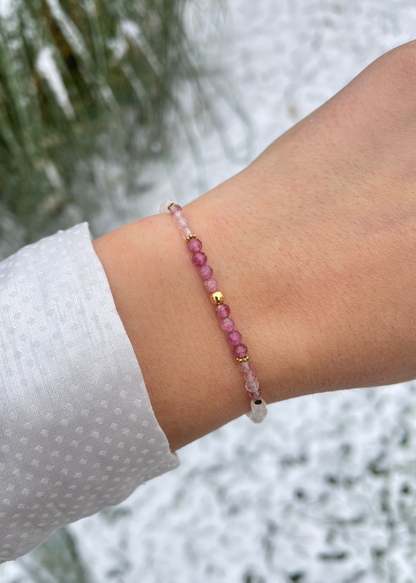 KATIA - Bracelet with natural stones and freshwater pearls