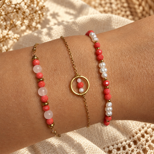 EVALIA - Bracelet perles d’eau douce et ses perles colorées
