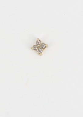 TELMA - Ear piercing with clover and zirconium oxides