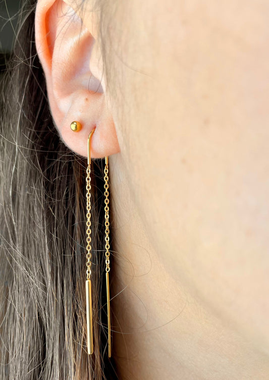 LYA - Boucles d'oreilles dorées